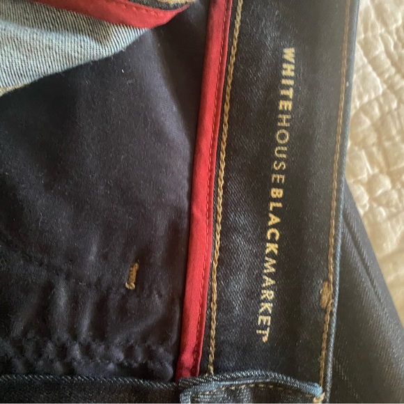 White House Black Market Women's Dark Blue Jeans - Picture 5 of 7